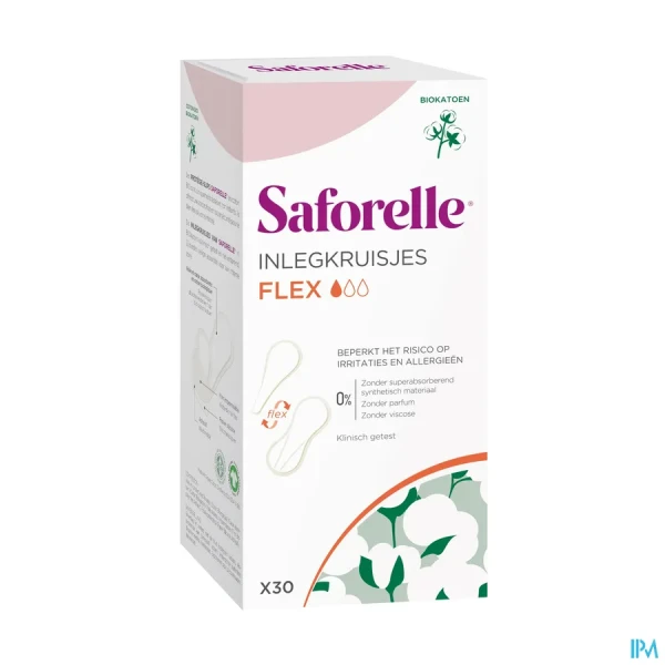 Saforelle Protège-slips flexibles et extra-fins en coton Bio