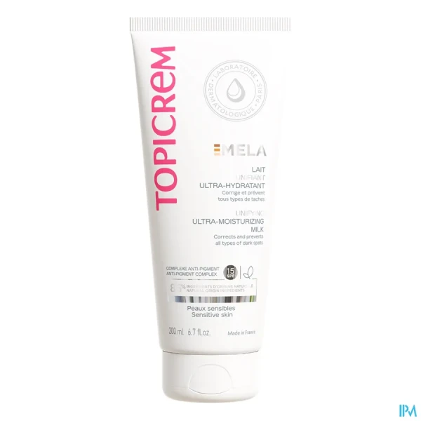 Topicrem Mela Lait Unifiant Ultra-Hydratant SPF 15