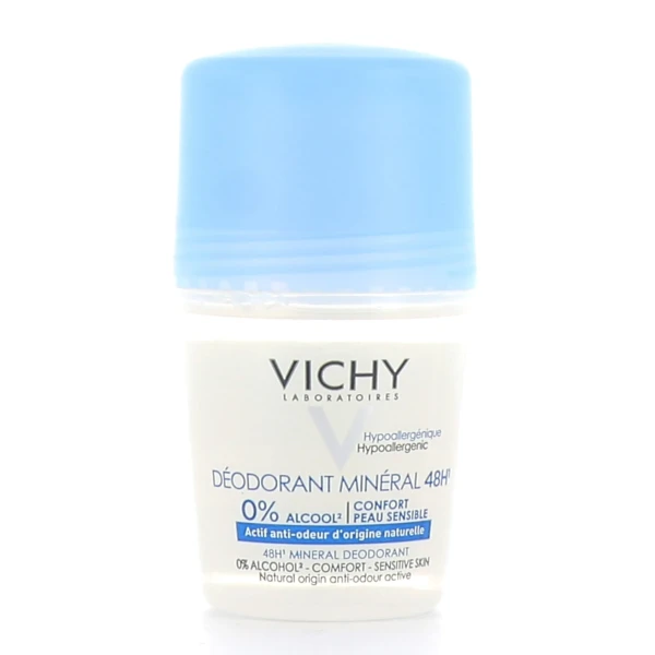 Vichy Déodorant Roll-On Minéral 48h sans sels d'aluminium
