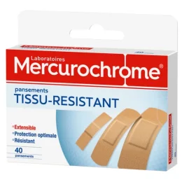 Pansements Tissu-Résistant 40 Unités