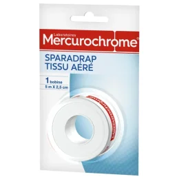 Sparadrap Tissu Aéré 5 m X 2,5 cm