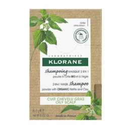 Ortie - Shampoing Masque Lavant Absorbant 2 en 1 à la Poudre d'Ortie Bio – Cuir Chevelu Gras 24 g