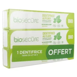 Dentifrice au Fluor Bio Lot de 3 x 75 ml