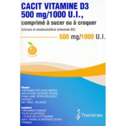 CACIT VITAMINE D3 500 mg/1000 U.I. - 30 Comprimes a sucer