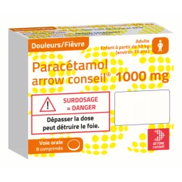 PARACETAMOL ARROW CONSEIL 1g - 8 Comprimes