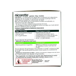 Nicorette gommes 2 mg sans sucre