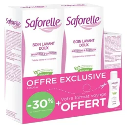 Soin Lavant Doux Lot de 2 x 500 ml + Format Voyage 100 ml Offert