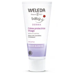 Weleda Crème protectrice visage mauve blanche