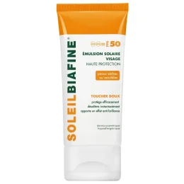 Biafine Dermo Soleilbiafine Émulsion Solaire Visage Toucher Doux Fps 50 Tube de 50 ml