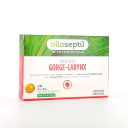Olioseptil Pastilles Gorge Larynx Miel Eucalyptus
