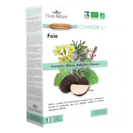 Flora Natura Foie Complexe 4+ fumeterre 20 ampoules