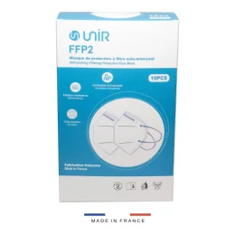 MASQUE FFP2 Blanc x10 Masques - Fabrication Francaise UNIR