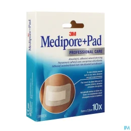 3M™ Médipore™+ pansement absorbant 5 cm x 7,2 cm