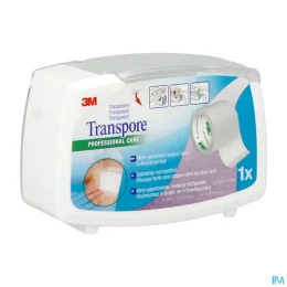 3M Transpore Sparadrap Transparent Microperforé en Dévidoir