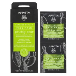 Apivita Express Beauty Masque Visage Hydratant & Apaisant à la Figue de Barbarie 2x8ml