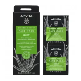 APIVITA EXPRESS BEAUTY Masque Visage Hydratant et Rafraîchissant à l'Aloe