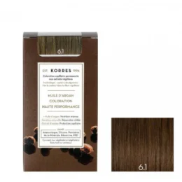 KORRES Huile d'argan Coloration Permanente BLOND FONCÉ CENDRÉ 6.1