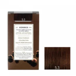 KORRES Huile d'argan Coloration Permanente CHÂTAIN CLAIR DORÉ 5.3