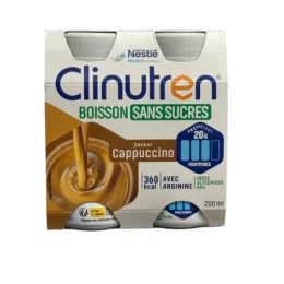 CLINUTREN® BOISSON SANS SUCRES Cappuccino - 4 Bouteilles de 200ml