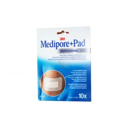 3M Medipore Pansements adhésif avec compresse absorbante 10cmx10cm +Pad x10