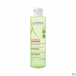 A-Derma Exomega Control Gel Lavant Émollient 2 en 1 Anti-Grattage