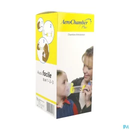 AEROCHAMBER + TRUDELL Chambre d'inhalation Pediatrique 1-5 Ans Masque Moyen