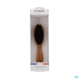 ALTESSE BROSSE A CHEVEUX Pneumatique Bois Poils de Sanglier Petit Modele - Ref: 2807OL