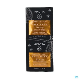 Apivita Express Beauty Masque Visage Hydratant et Nourrissant au Miel 2x8ml