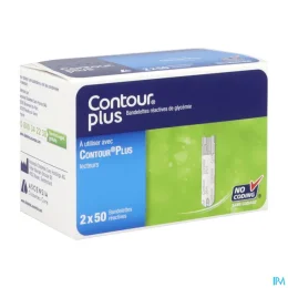 Ascensia Contour Plus Bandelettes réactives pour Lecteur de Glycémie