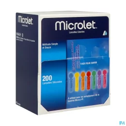 Ascensia Lancettes Colorées pour Autopiqueur Microlet