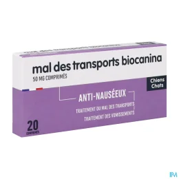 BIOCANINA Mal Des Transports Chiens Chats - 20 Comprimes
