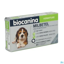 BIOCANINA MILBETEL Petits Chiens et Chiot +0.5kg Vermifuge - 2 Comprimes