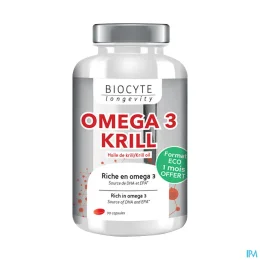 Biocyte Longevity Oméga 3 Krill Huile de Krill