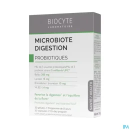 BIOCYTE MICROBIOTE DIGESTION Probiotiques - 30 Gelules