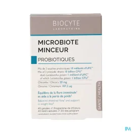 BIOCYTE MICROBIOTE MINCEUR Probiotiques - 40 Gelules