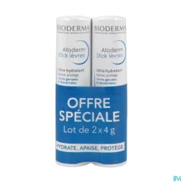 Bioderma Atoderm Lèvres Stick Ultra-Hydratant — 2 x 4 g