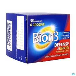BION 3 Défenses Junior comprimés à croquer — Boite de 30 Comprimés