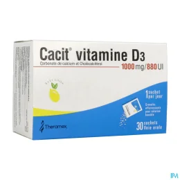 Cacit Vitamine D3 1000mg / 880UI sachets