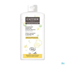 Cattier Gel Moussant Familial Bio Corps et Cheveux