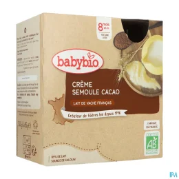 Crème Semoule au Lait de Vache Français - Cacao