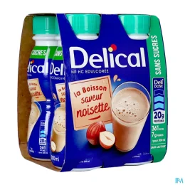 Delical Bois sans Sucres NOISETTE4X200ML