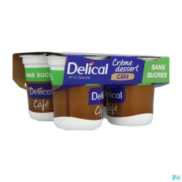 DELICAL HP PC CREME DESSERT SANS SUCRES Cafe - 4x200g