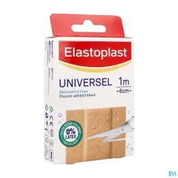 Elastoplast Universel Pansements Résistants à l'Eau — Bande à Découper 1 m x 6 cm