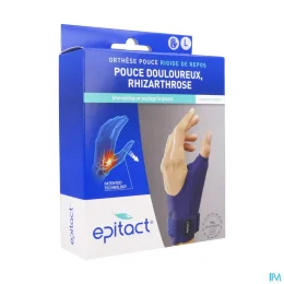 Epitact Orthèse de Pouce Rigide Main Gauche