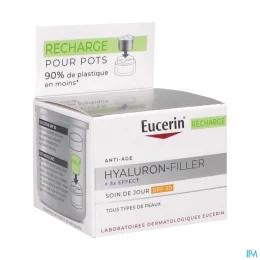 Eucerin Hyaluron-Filler 3X Effect Soin de jour SPF30 — Recharge 50 mL