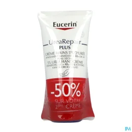 Eucerin UreaRepair Plus Crème Mains Réparatrice 5% Urée 75ml — 2 x 75 mL