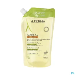 Exomega Control Huile Lavante Émolliente Anti-Grattage — Eco-Recharge 500 mL