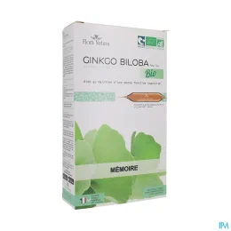 Flora Natura Ginkgo Biloba Bio Mémoire 20 ampoules