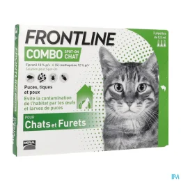 Frontline Combo Chat 3 et 6 pipettes