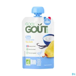 Good Goût Brassé dès 6 mois — Lait de Vache, Poire, Vanille Gourde 90 g